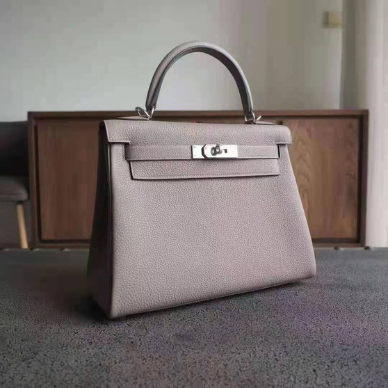 Hermès Gris Agate  Kelly 32 Togo Palladium Hardware Hermès Gris Agate  Kelly 32 Togo Palladium Hardware