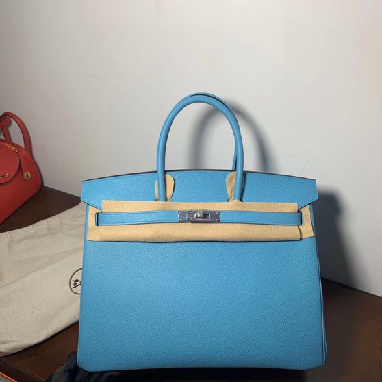 Hermes P3 Bleu Du Nor Birkin 35cm Epsom Leather Palladium Hardware  Hermes P3 Bleu Du Nor Birkin 35cm Epsom Leather Palladium Hardware