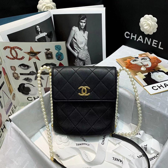 Chanel small pearl hobo bag