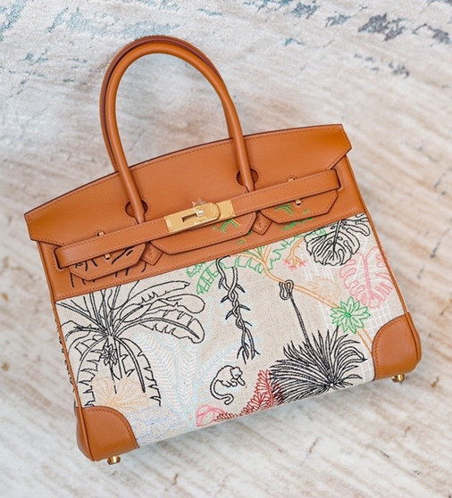 [Online Exclusive]Hermes Faubourg Tropical Birkin 30 Gold