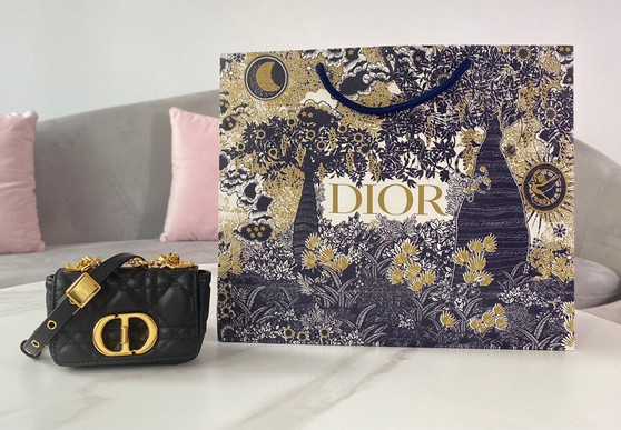 Christian Dior MICRO DIOR CARO BAG Black  Christian Dior MICRO DIOR CARO BAG Black