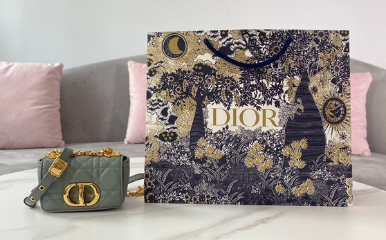 Christian Dior MICRO DIOR CARO BAG Cloud Blue  Christian Dior MICRO DIOR CARO BAG Cloud Blue