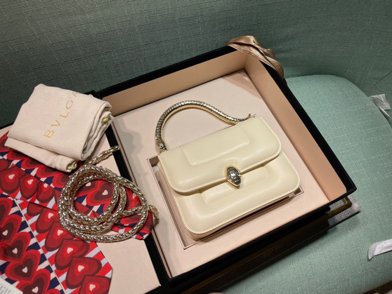 BVLGARI SPECIAL EDITION MARY KATRANTZOU X BVLGARI TOP HANDLE IVORY