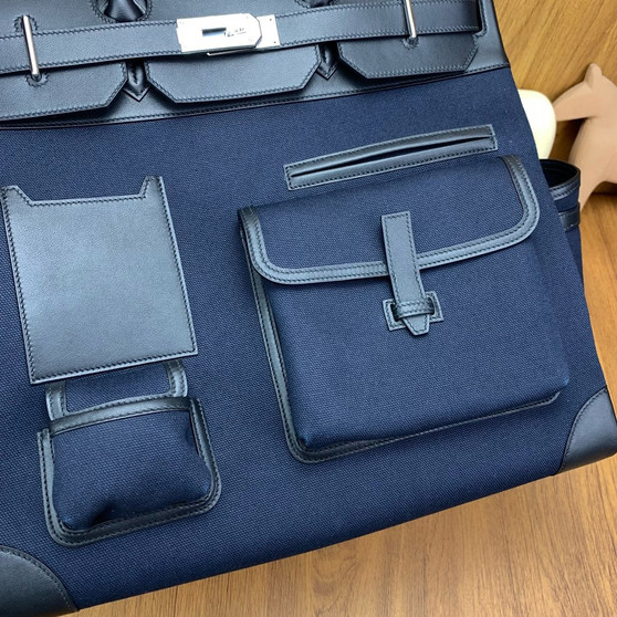 [Exclusive] Hermes Haut à Courroies 40 Cargo Bag Blue 