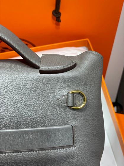 Hermès Mini 24/24 – 21 Bag 8F Etain Evergrain/Swift leather with Gold Hardware