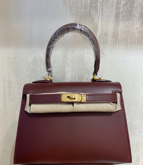  Hermès Vintage Kelly Sellier 20 bag Bordeaux