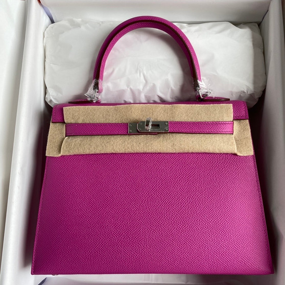  Hermès Magnolia Kelly 25  Epsom Palladium Hardware