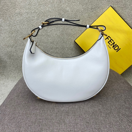  Fendi Fendigraphy Small White leather bag