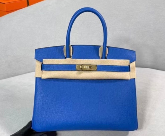 Hermès Birkin 30 cm Blue France Togo Leather Gold Hardware  Hermès Birkin 30 cm Blue France Togo Leather Gold Hardware