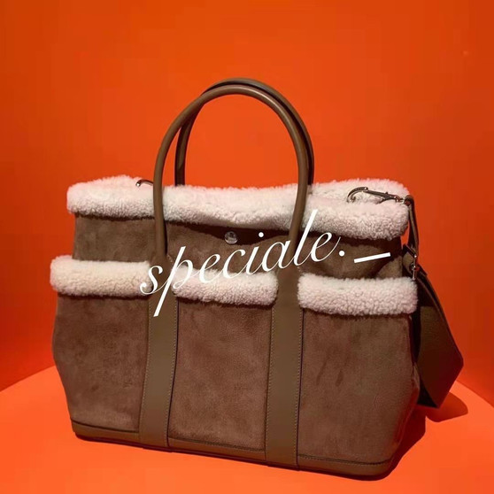 [Exclusive] Hermès Garden Party 36 Limited Edition Teddy Shearling Bag