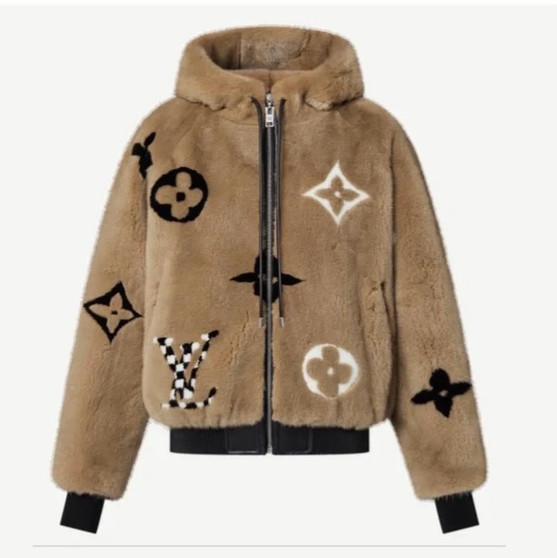 Louis Vuitton LV NIGHT MONOGRAM MINK HOODIE