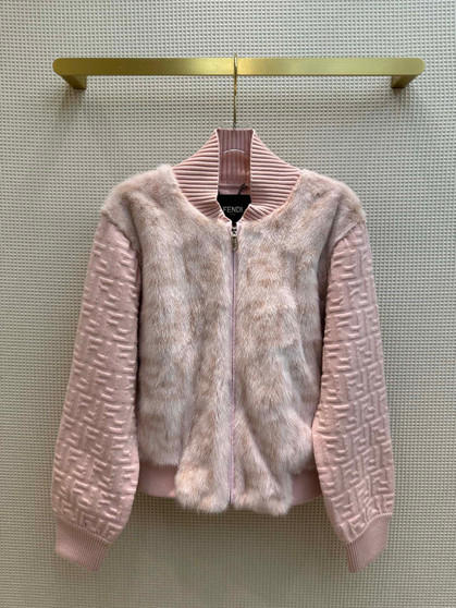 Fendi Bomber jacket Pink mink bomber  Fendi Bomber jacket Pink mink bomber