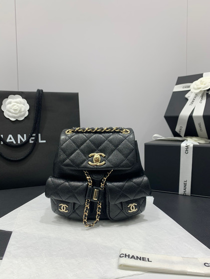 Chanel SS 2023 SMALL BACKPACK BLACK 
