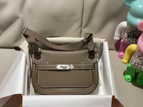  Hermès Jypsiere Mini Etoupe Evercolor Palladium Hardware