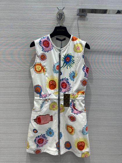 Louis Vuitton  1AB7ON LV x YK Faces Zip-Up Dress