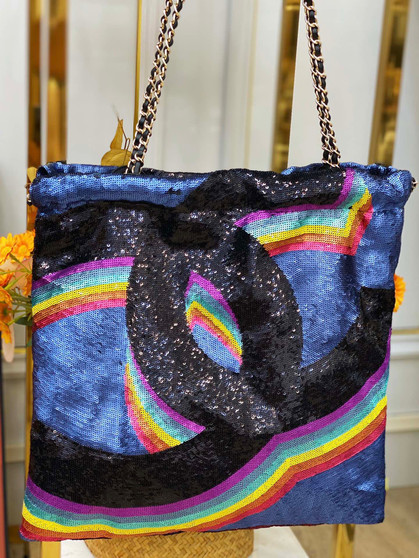 Chanel Limited Edition 22 sequins  SHOPPING BAG 2022 