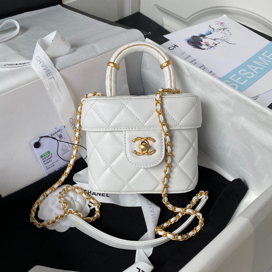 Chanel SMALL VANITY CASE SS2023 White