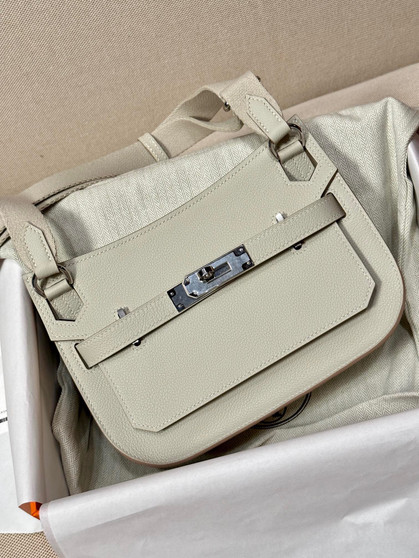 Hermès Jypsiere Mini Beton Swift Palladium Hardware