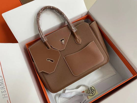 Hermès Birkin 30 Sellier en Désordre Gold Togo and Swift Gold Hardware