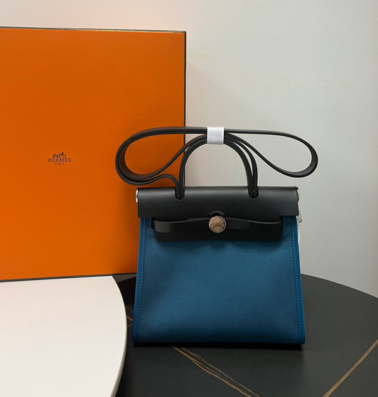 Hermes Herbag 21 Zip BLUE