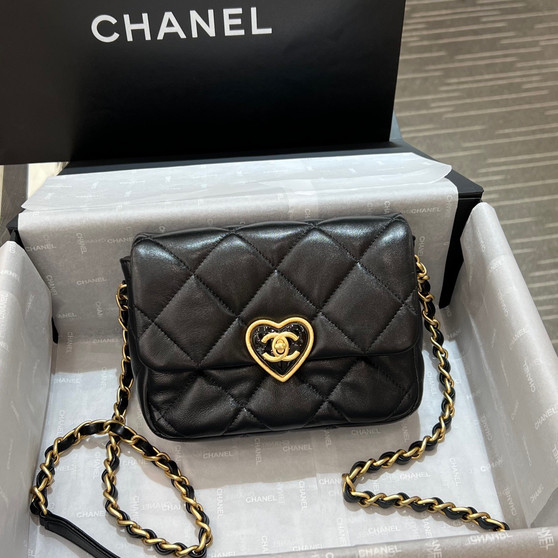 CHANEL MINI FLAP BAG FW2023 BLACK