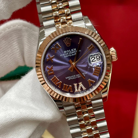Rolex Datejust 31mm Stainless Steel and Rose Gold Ladies Watch