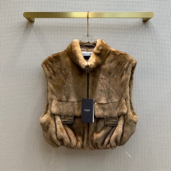Fendi Brown mink gilet  
