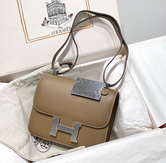 Hermès Constance 1-24 Etoupe Epsom Palladium Hardware