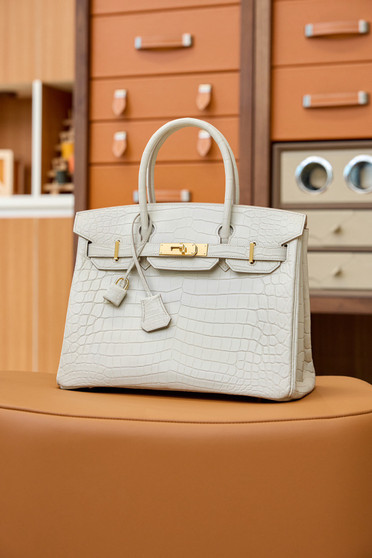 Hermes Birkin 25cm Béton Matte Alligator  with Gold hardware Hermes Birkin 25cm Béton Matte Alligator  with Gold hardware