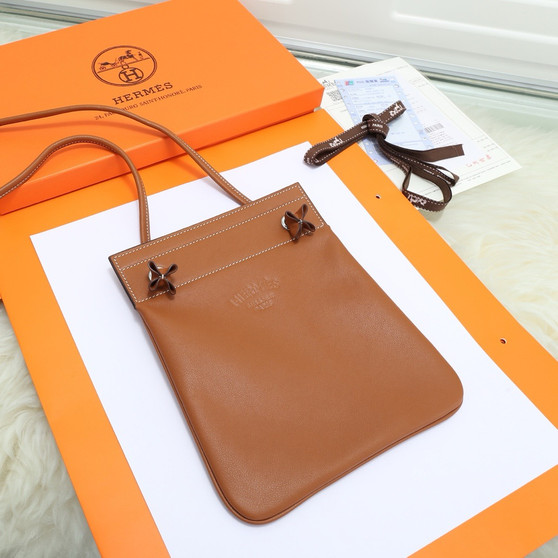 Hermès Gold Calfskin Mini Aline