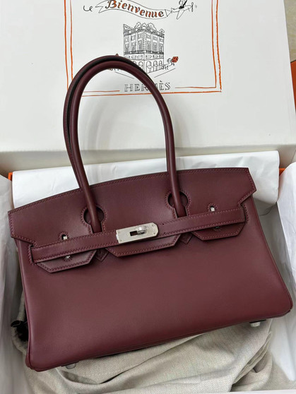 Hermes new Mini Shoulder Birkin 29 Rough H Swift with Palladium Hardware