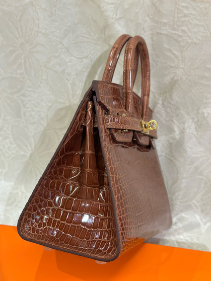 Hermès Birkin 20 Miel  Alligator Gold Hardware Hermès Birkin 20 Miel  Alligator Gold Hardware