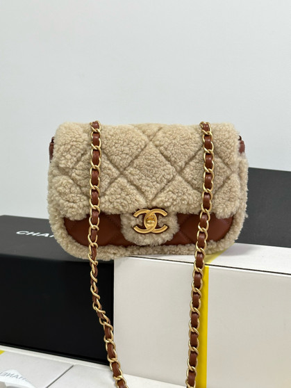 Chanel Small Shearling Lambskin FLAP BAG