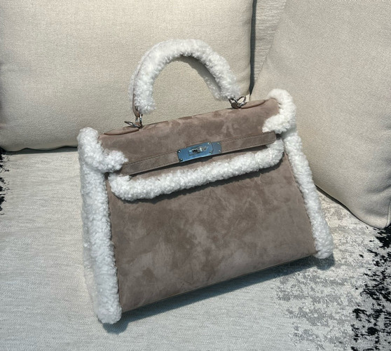 Hermes "Teddy" Mini Kelly Pluch II 20 Etoupe