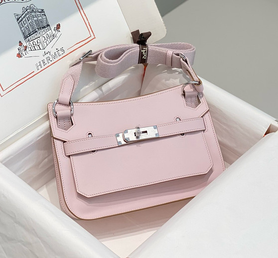 Hermès Jypsiere Mini Mauve Pale Swift Paladium Hardware