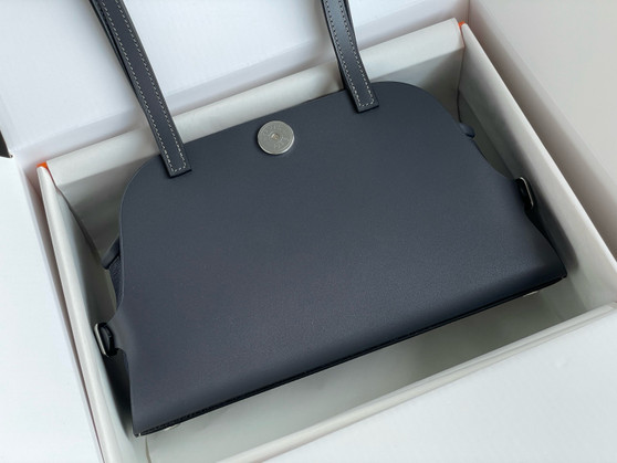 Hermes Tablier Sellier bag Graphite with Palladium Hardware 