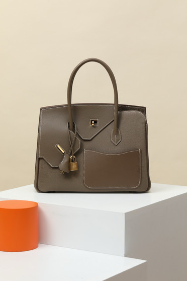 Hermès Birkin en Desordre Etoupe Togo and Swift Gold Hardware