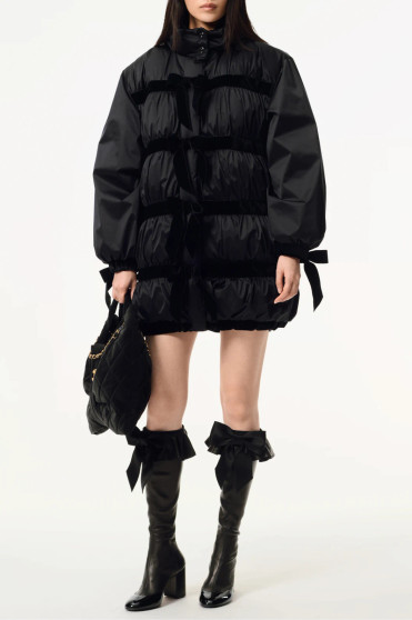 Chanel Fall-Winter 2025/26   Puffer Coat   Taffeta  Black