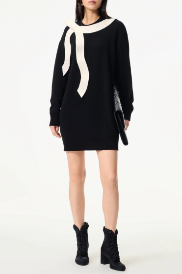 Chanel Fall-Winter 2025/26   Short Dress   Cashmere  Black & Ecru