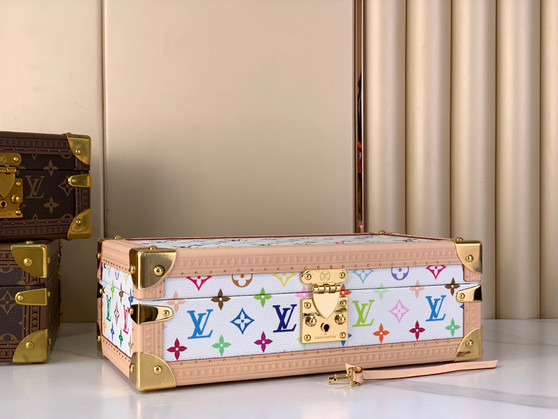 LV x Takashi Murakami Coffret 8 Montres NV Watch Trunk White Multicolor