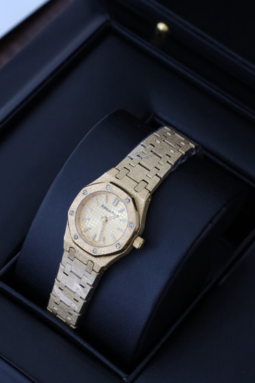 AP Mini Royal Oak Frosted Gold Quartz Watch 23mm