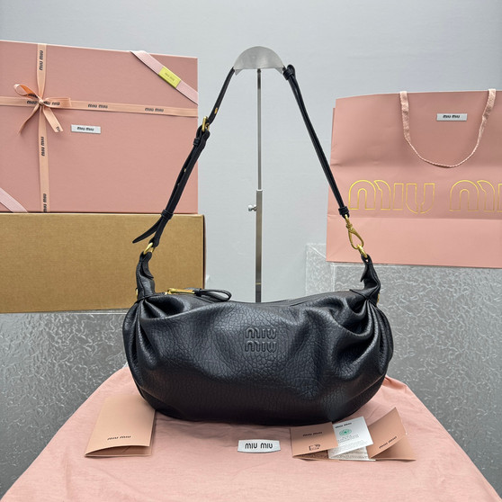 Miu Miu Aventure Nappa Leather Bag – Black