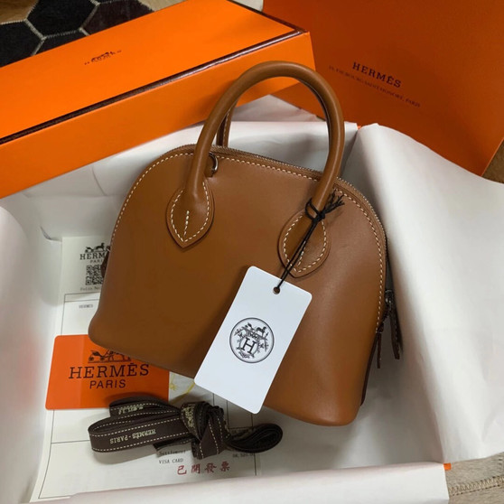 Hermès Mini Bolide 18cm – Fauve Barenia GHW
