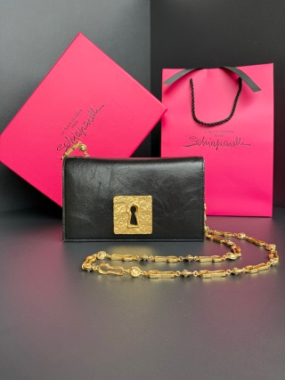 Schiaparelli Face Bag Medium Blue Croc