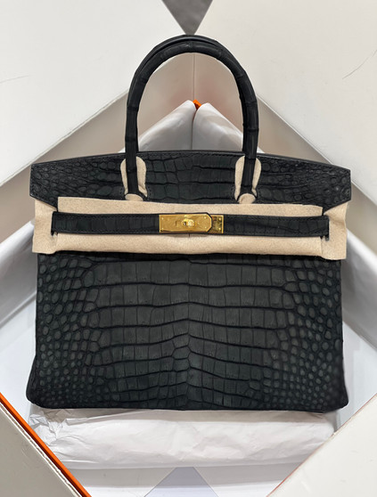 Hermès Birkin 30 Matte Crocodile Gold Hardware