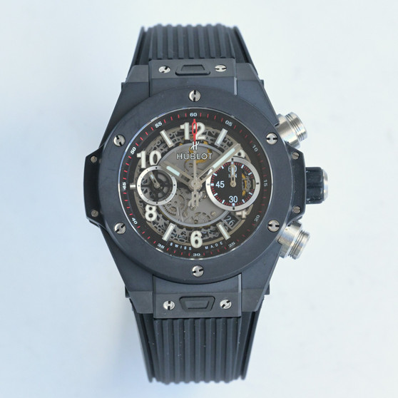 Hublot Big Bang 411.NM.1170.RX Black Ceramic Chronograph Watch 45.5mm