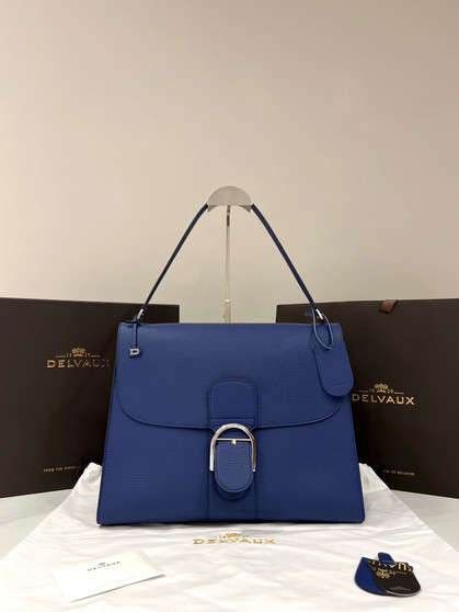 Delvaux Brillant Tempo Large Royal Blue Allure Calf, Palladium Hardware