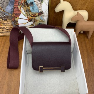 Hermès Geta Hobo Bag Maroon Chevre Leather Gold Hardware
