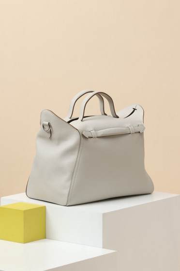 Hermès Oxer Shoulder & Top Handle Bag in Gris Perle Evercolor Leather