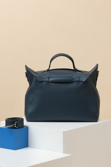 Hermès Oxer Shoulder & Top Handle Bag in leu de Prusse  Evercolor Leather